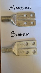 Marconi 1/0 AWG Split-Tongue 4 Hole 1/4 Stud, 5/8 Spc, Lug, Pink Die, 245393500