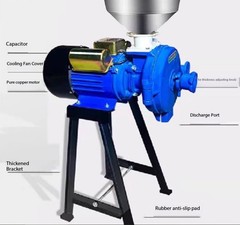 Corn Crusher for Home Use 220V Dry/Wet Dual-Use Feed Grinder for Livestock