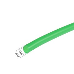 Silicone tube, 6mm ID x 8mm OD 1m rubber pipe for pump transfer green