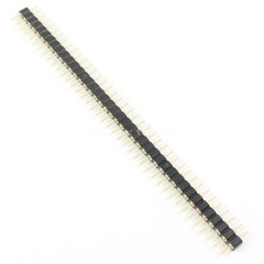 1Pcs Gold Plated 2.54mm Pitch Male 40 Pin Single Straight Round Header Strip