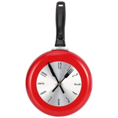 Wall Clock Metal Frying Pan 8 Watches Kitchen Decoration Novelty Art U1409-