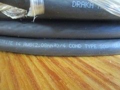 DRAKA 14 AWG/4C PORTABLE CABLE 514′ LENGTH GRAINGER 20PX98, U0215