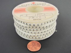 (1000x) Wieland Size 3, Number 6 Slip On Wire Marker, .080″ to .12″ OD Z Type