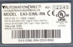 New Automation Direct EA3-S3ML-RN C-More Micro 3-inch EA3 Non-Touch Panel 265E