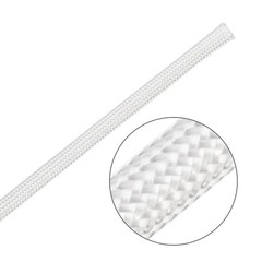 16.4Ft-3mm Insulation Cable Protector High TEMP Fiberglass Sleeve White