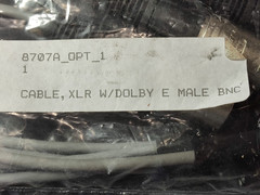8707A-OPT-1 Cable XLR With Dolby E Male BNC