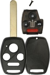 Replacement Keyless Remote Fob Shell with Uncut Key, Buttons and Chip Slot