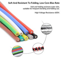 Flexible Soft Silicone Wire Cable 10/12/14/16/18/20/22/24/26/28/30 AWG UL3135