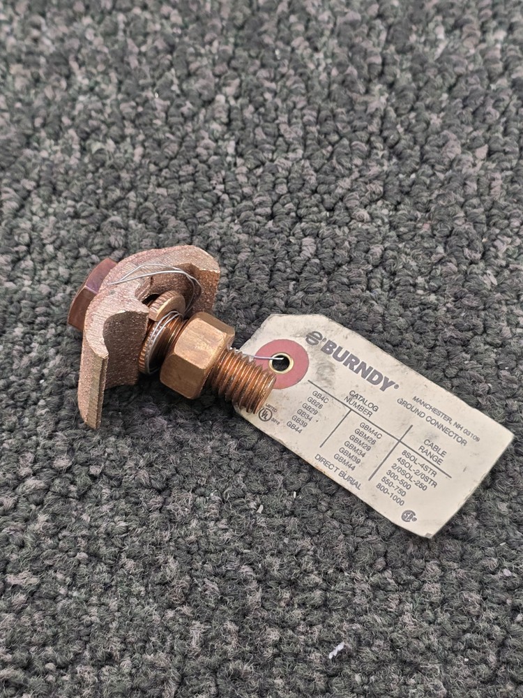 Burndy GBM29 Bronze Mechanical Grounding Connector 2/0 AWG Solid up to 250 kcmil