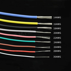 Flexible Silicone Wire Cable 10AWG/12/14/16/18/20/22/24/26/28/30 AWG Colours