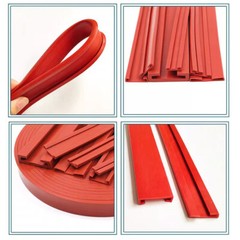 Red Double U-profil Edging Trim Seal Glass Metal Plate P Clip Edge Protection