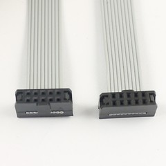2Pcs 2mm Pitch 2×5 Pin 10 Pin 10 Wire IDC Flat Ribbon Cable Length 30CM
