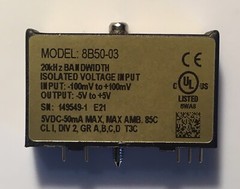 Dataforth 8B50-03 Voltage Input Module, 20 KHz Bandwidth