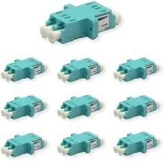12pcs Fiber Optic Cable Adapter Coupler OM3 Multimode Duplex LC/UPC Female LC
