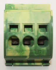 12 PIECE WAGO 812-110 BUSBAR TERMINAL BLOCK 16mm² (GREEN/YELLOW)