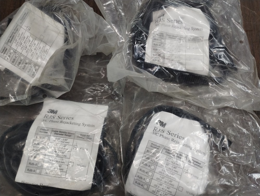 3M RJS Series 3/C Phase Rejacketing system RJS-2 4′ long Sleeve Lot of 4