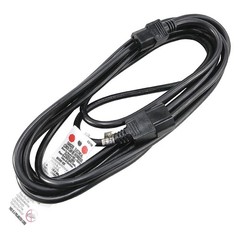 GRAINGER APPROVED 5XFR8ID Pwr Cord,IEC C14,SJT,15 ft.,Blk,10A,16/3 5XFR8