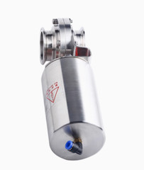 4″Φ102 Pneumatic Actuator Sanitary Butterfly Valve316L OD119Clamp Single Acting