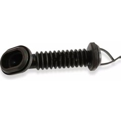 25mm x 39mm Car Harness Wiring Door Tube Rubber Sleeve Dust-proof Oval Black