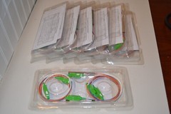 1 x 2 Single Mode PLC Splitter 0.9-1.0-SA LOT OF 7