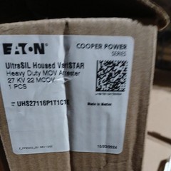 Eaton UHS27116P1T1C1E UltraSIL Housed VariSTAR MOV Arrester 27kV 22MCOV