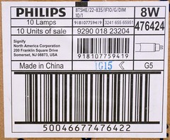 10 Philips 476424 8T5HE/22-835/IF10/G/DIM 10/1 LED Straight T5 Tube
