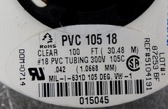 Alpha Wire – PVC-105-18 PVC Clear Tubing 100 ft 300 V 105 C