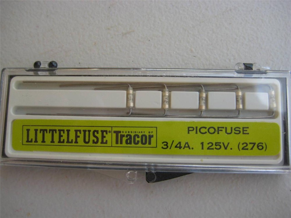 5X Littelfuse PICO Fuse 276 3/4 Amp .75 Fast Blow PCB Axial Lead 125 Volt NOS