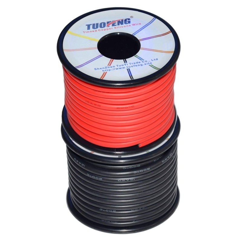Silicone Wire Strands Tinned Copper Flexible Low Impedance 600V