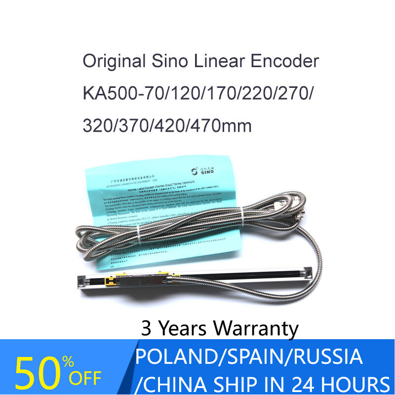 Sino KA500 70 120 170 220 270 320 370 420 470mm Linear Scale Sensor 5um 0.005mm