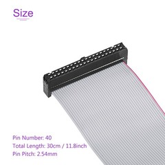 40Pins 30cm IDC Wire Flat Ribbon Cable FC to FC Jumper Wire for Computer LED DVD