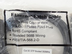 Cat 5E STP Ethernet Patch Cable 350MHz 7′ – NEW Surplus!