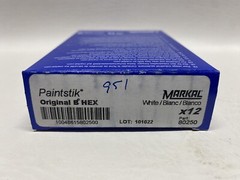 NEW Markal (Box of 12) Paintstick WHITE/Blanco 80250