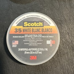 3 Scotch Electrical Tape Profesional Grade 3/4×66 Ft One 35 White, two 33+ Black