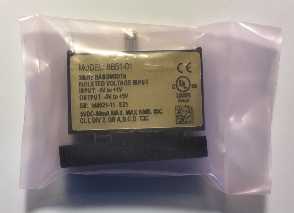Dataforth 8B51-01 Voltage Input Module, 20 KHz Bandwidth