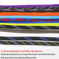 PET Nylon Braided Tube 3mm Bis 50mm Width Car Audio Cable Wire Sleeving Sheath