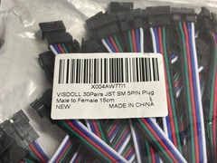 VISDOLL 30 pairs JST 5pin Plug Male to Female