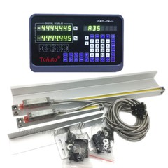 2Axis Digital Readout DRO Display 5µm Linear Glass Scale Mill Lathe Measure Kit