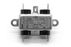 Lot of Vtg (80s) Single Phase (115V/250VAC/2A) EMI Line Filters (3), Delta (NEW)