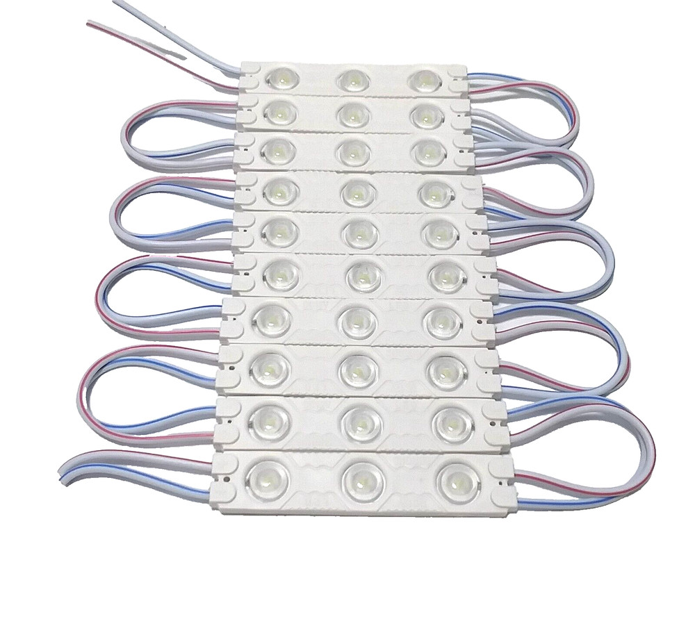 Block of 10 Super Bright 12 Volt AC/DC White LED Lights