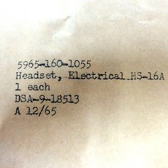 HEADSET ELECTRICAL HS-16 A 5965-160- 1055
