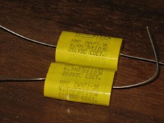 4.7uf 250 volt Mylar capacitor, qty of 1