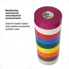 Scotch Electrical Tape Rainbow Pack: 3/4″ x 66 ft. (Rainbow Colors) 9 Rolls