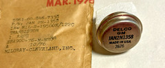 DELCO GM germanium transistor PN JAN2N1358, NOS.