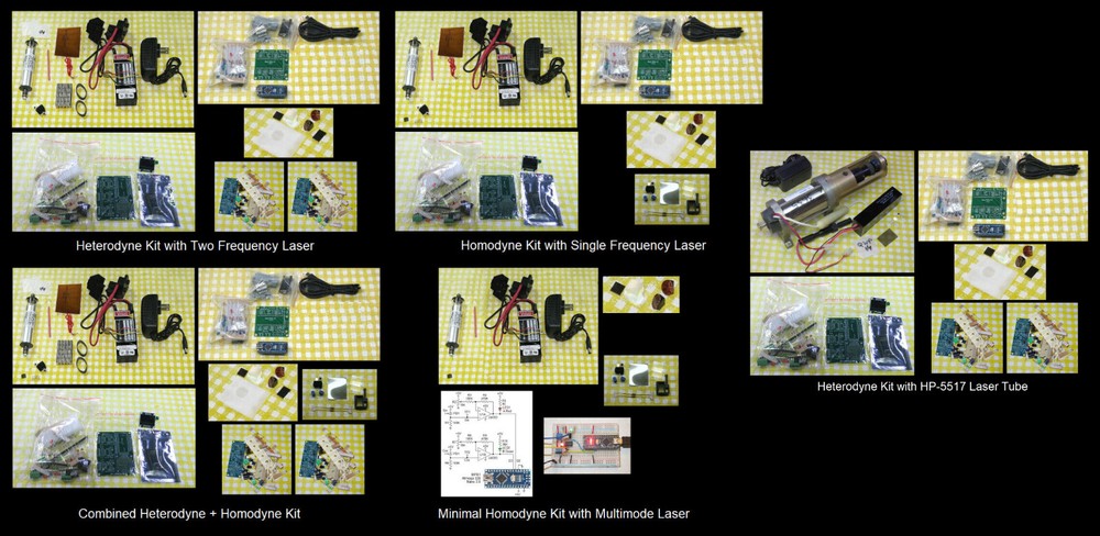 DIY Interferometer Displacement Measurement System Kit- Laser,Controller,Display