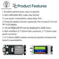 HelTec AutoMation Node T114 LoRa Development Board nRF52840 SX1262 Module Type-C