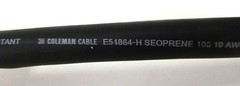 Coleman Cable E54864-H Seoprene 105 10 AWG 3/C SEOOW 600V w/ 4 Way Outlet