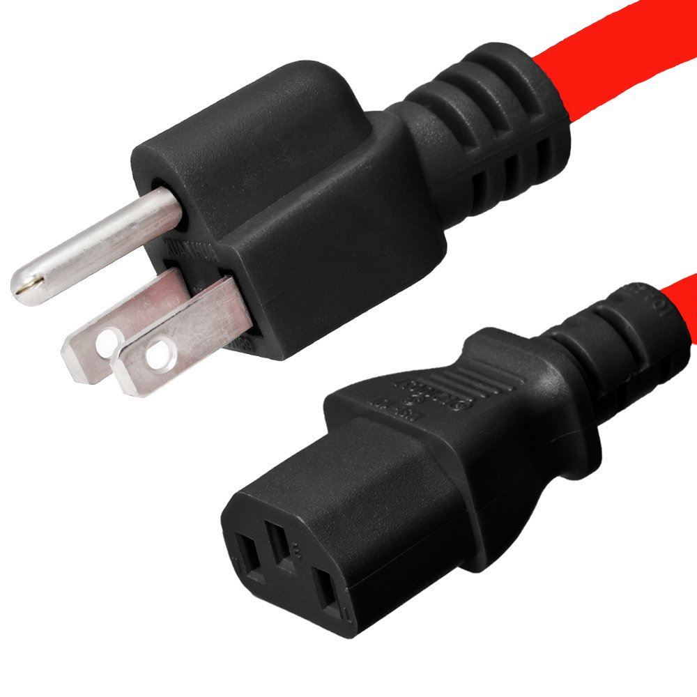 5-15P-C13-10, KORD KING, 16/3Sjt 300V Org 10′ Power Cord/ Red