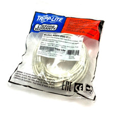 Tripp Lite N201-050-WH Cat6 Gigabit White Snagless Patch Cable RJ45 M to M 50ft