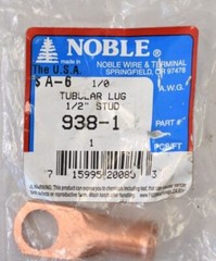 Lot Of 6 Noble Wire Tubular Lug Studs Assorted 1/2″ & 3/8″ Copper Contact